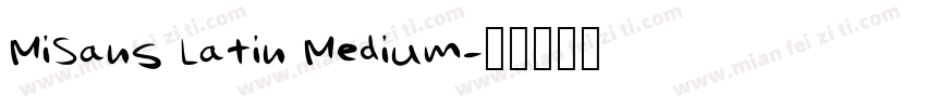 MiSans Latin Medium字体转换